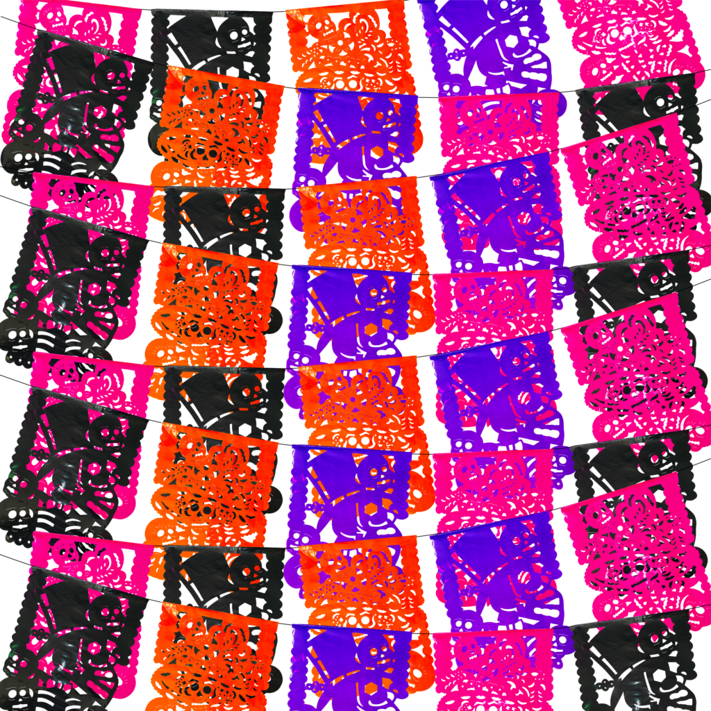 Guirnaldas De Papel Picado Catrines Muertos Papel Pl Stificado