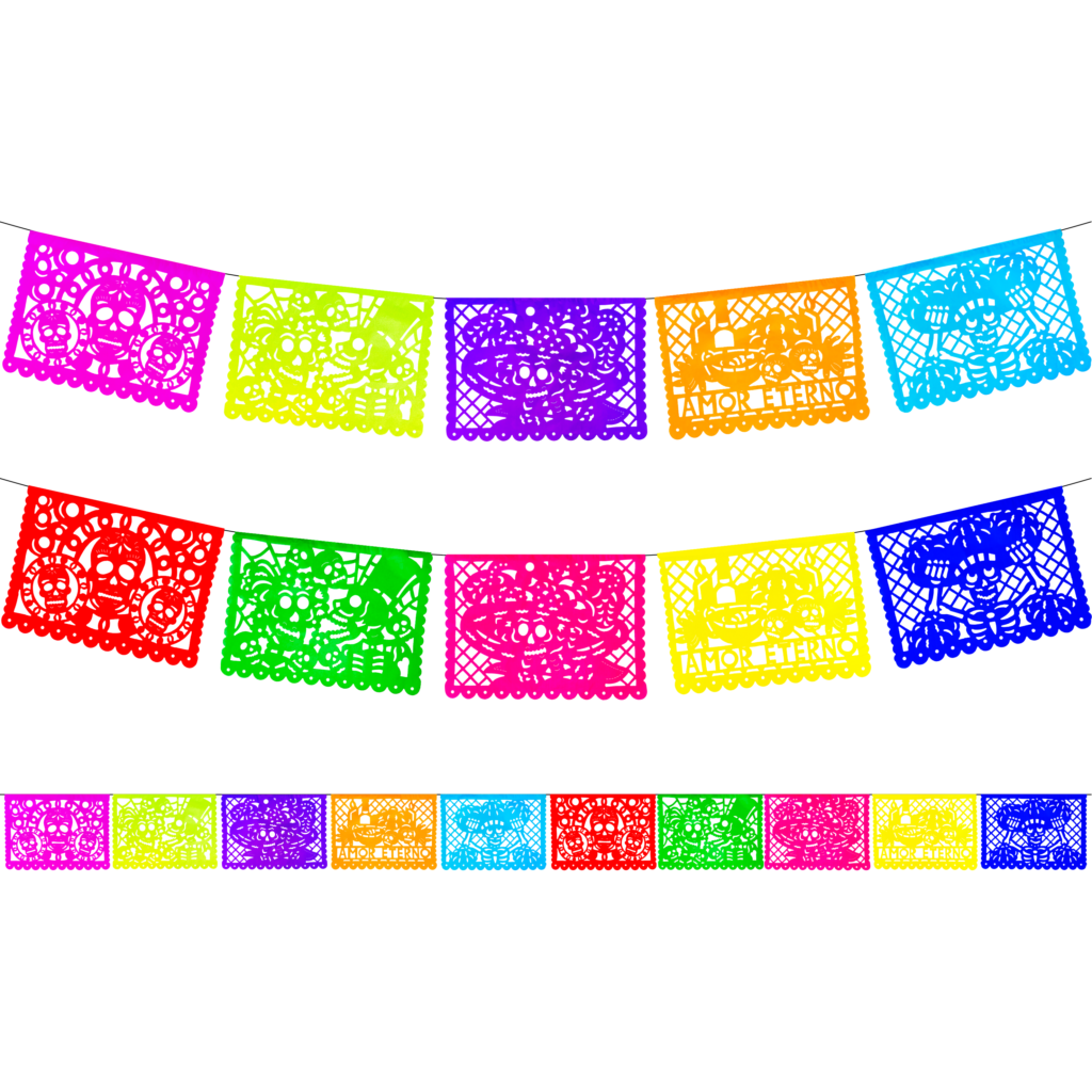 Guirnalda De Papel Picado D A De Muertos Amor Eterno Multicolor