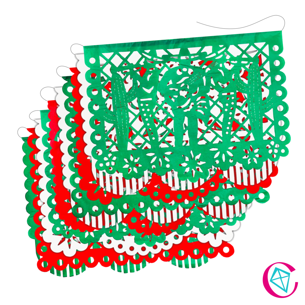 Guirnaldas De Papel Picado Charreria Tricolor Pl Stico Kit De