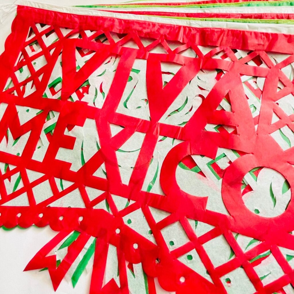 Guirnalda De Papel Picado Viva Mexicofiestas Patrias Papel China Kit